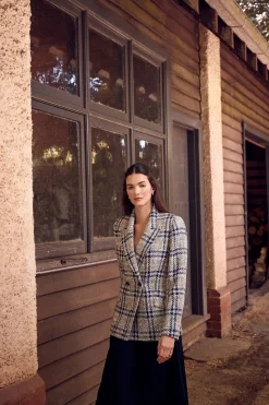 Alix Jacket - Navy Check