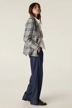 Alix Jacket - Navy Check