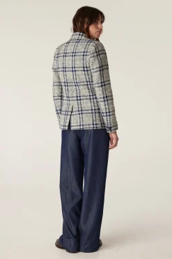 Alix Jacket - Navy Check