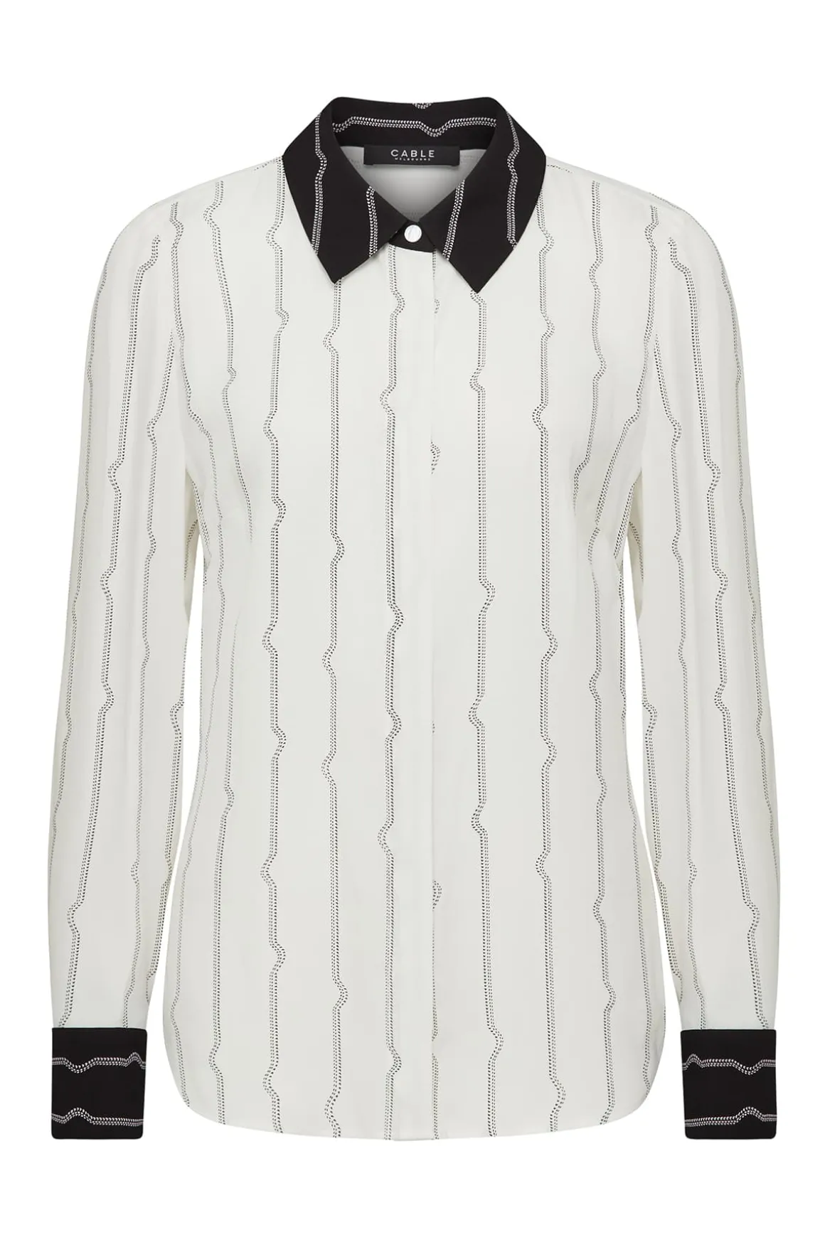 Allegra Stripe Blouse - Pulse Print