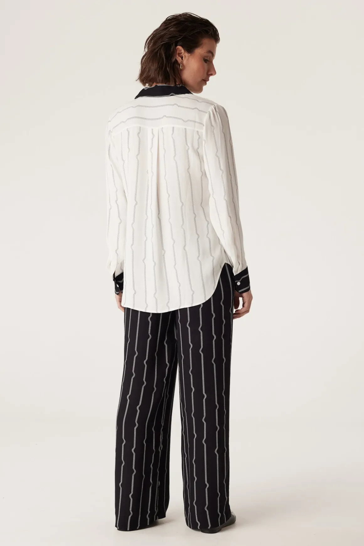 Allegra Stripe Blouse - Pulse Print
