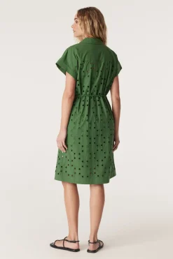 Ally Embroidered Dress - Green