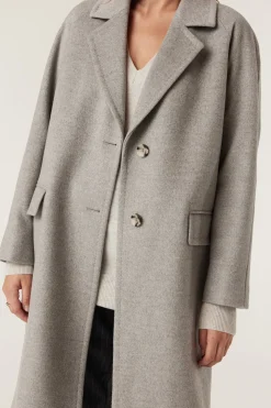 Anderson Wool Coat - Grey Marle