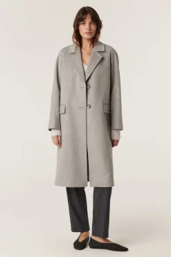 Anderson Wool Coat - Grey Marle