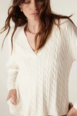 Asher Cotton Jumper - Ivory