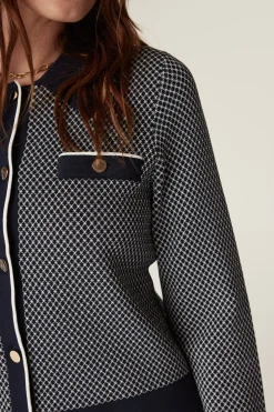 Astoria Crepe Jacket - Navy