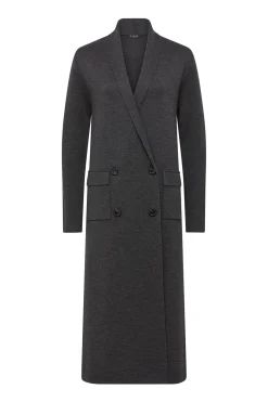 Ava Merino Knit Coat - Charcoal