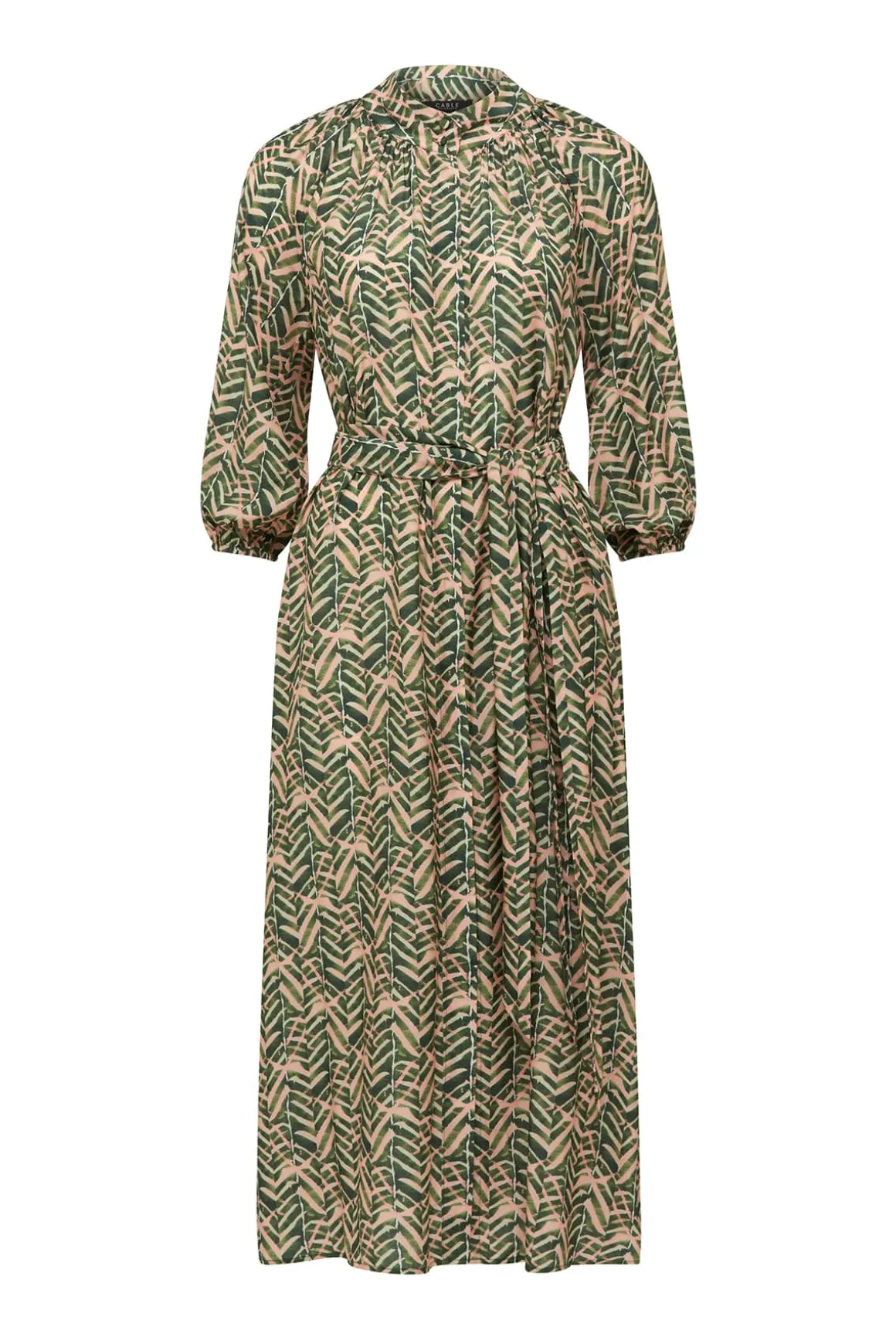 Avalon Maxi Dress - Green Blush Print