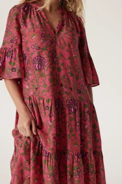 Balmoral Tiered Dress - Pink Floral