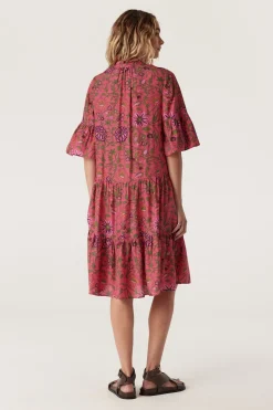 Balmoral Tiered Dress - Pink Floral