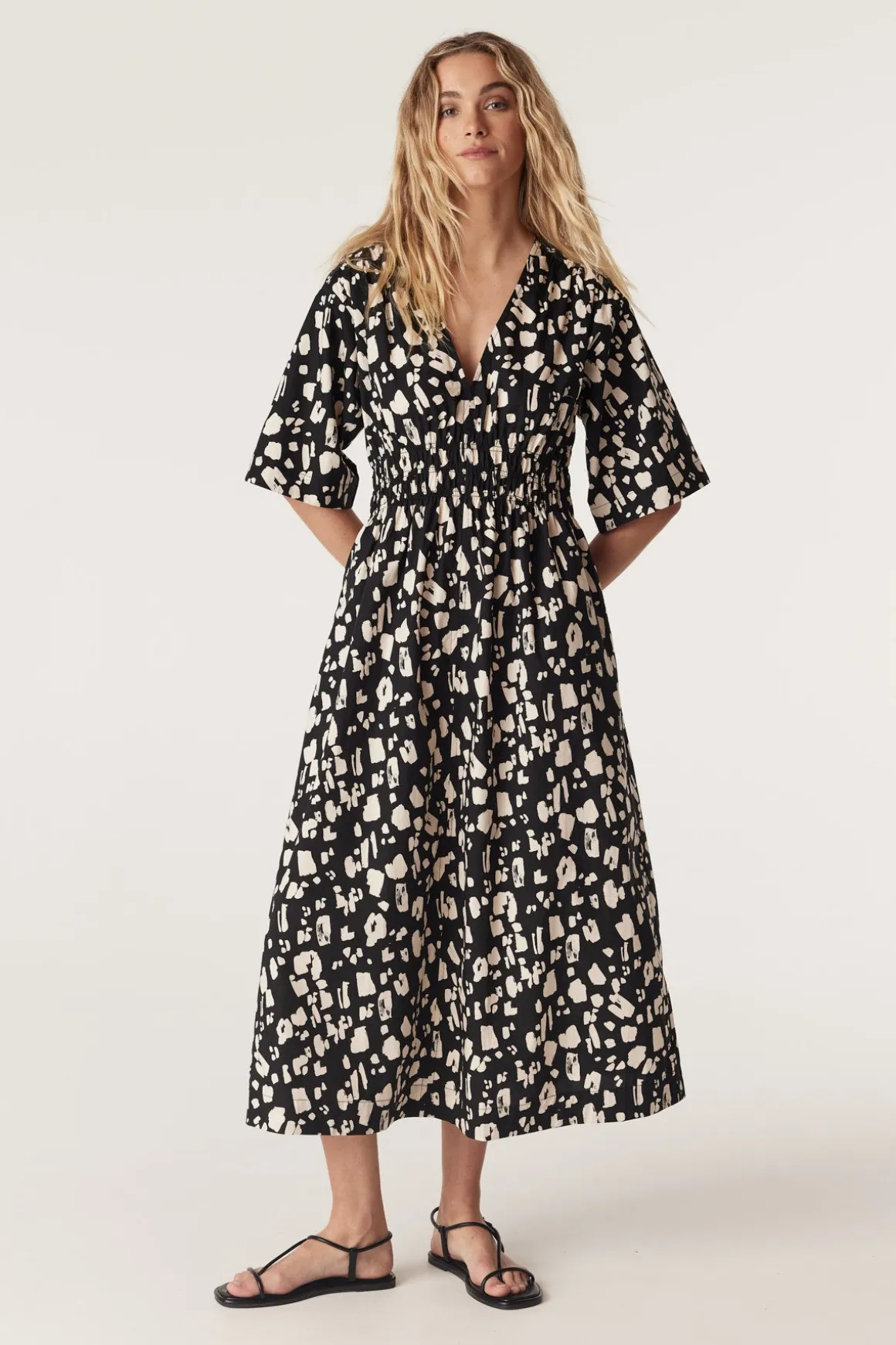 Bella Print Dress - Mono Print