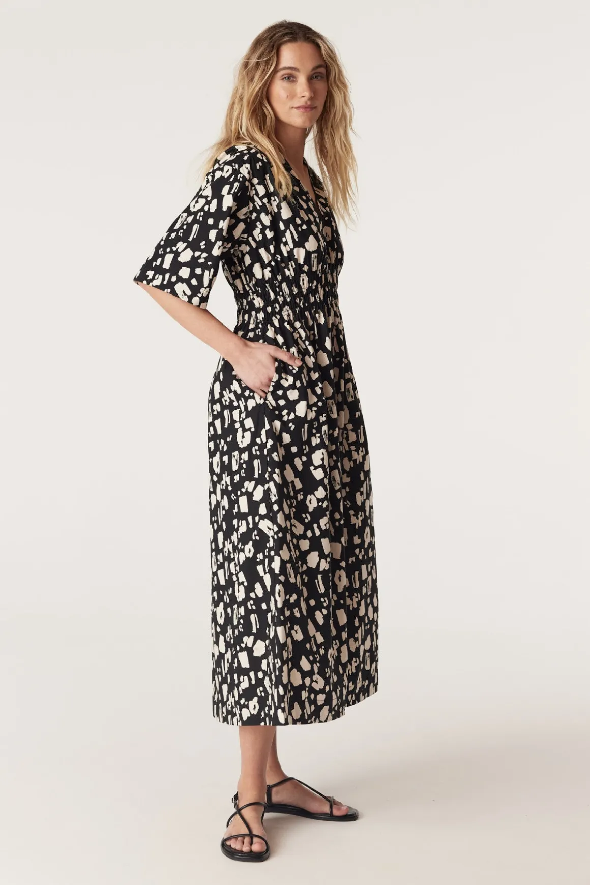 Bella Print Dress - Mono Print
