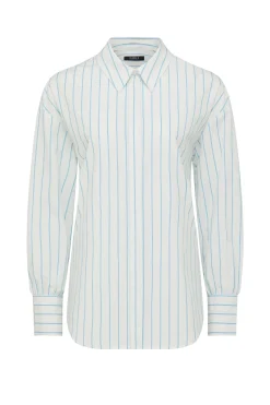 Boyfriend Shirt - Aqua Stripe