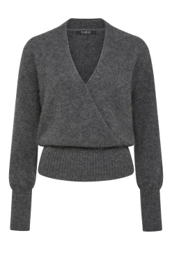 Brushed Pure Cashmere Jumper - Charcoal