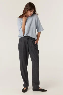Brushed Pure Cashmere Top - Pale Blue