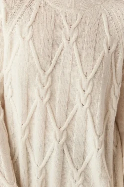 Cashwool Cable Jumper - Milk