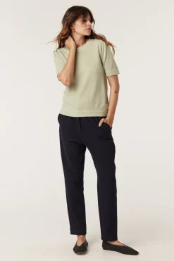 Cashwool Crew Tee - Pistachio Green