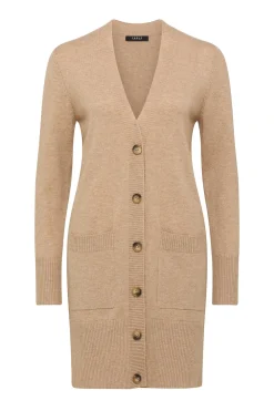 Cashwool Long Cardigan - Camel