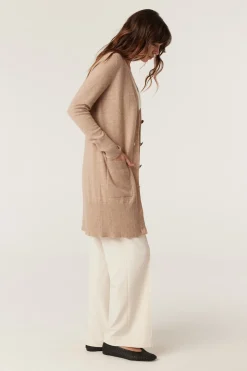 Cashwool Long Cardigan - Camel
