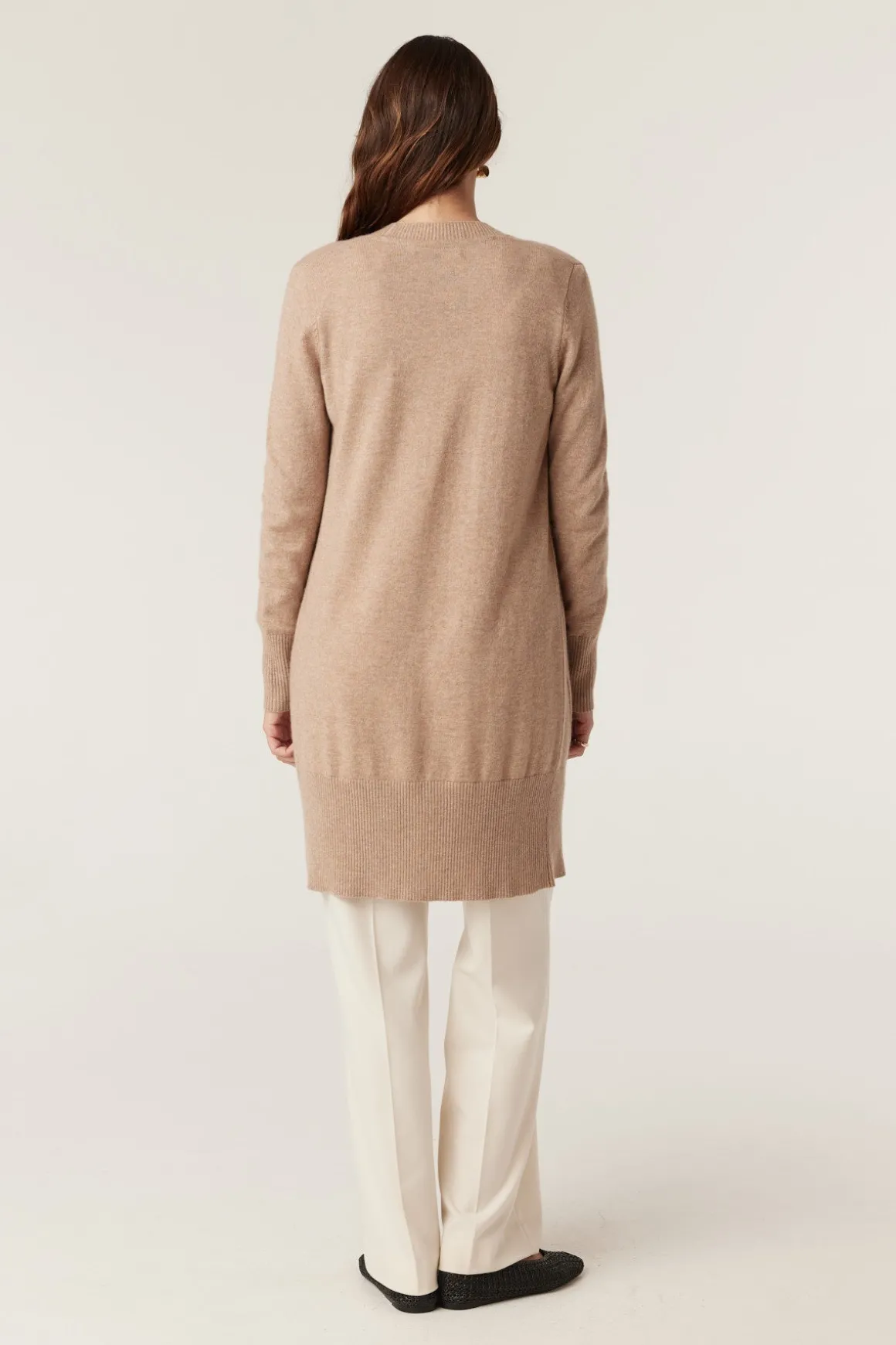 Cashwool Long Cardigan - Camel
