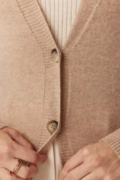 Cashwool Long Cardigan - Camel