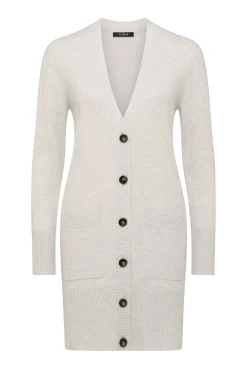 Cashwool Long Cardigan - Grey Marle