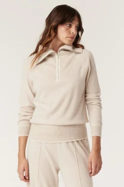 Cashwool Track Jumper - Oatmeal
