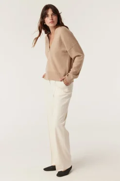 Cashwool V Jumper - Camel