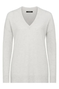 Cashwool V Jumper - Grey Marle