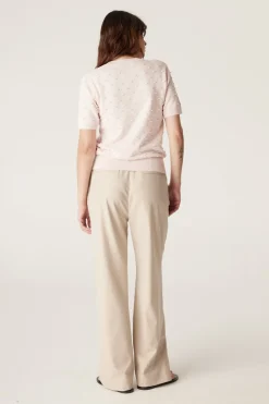 Cotton Cashmere Bobble Tee - Pink