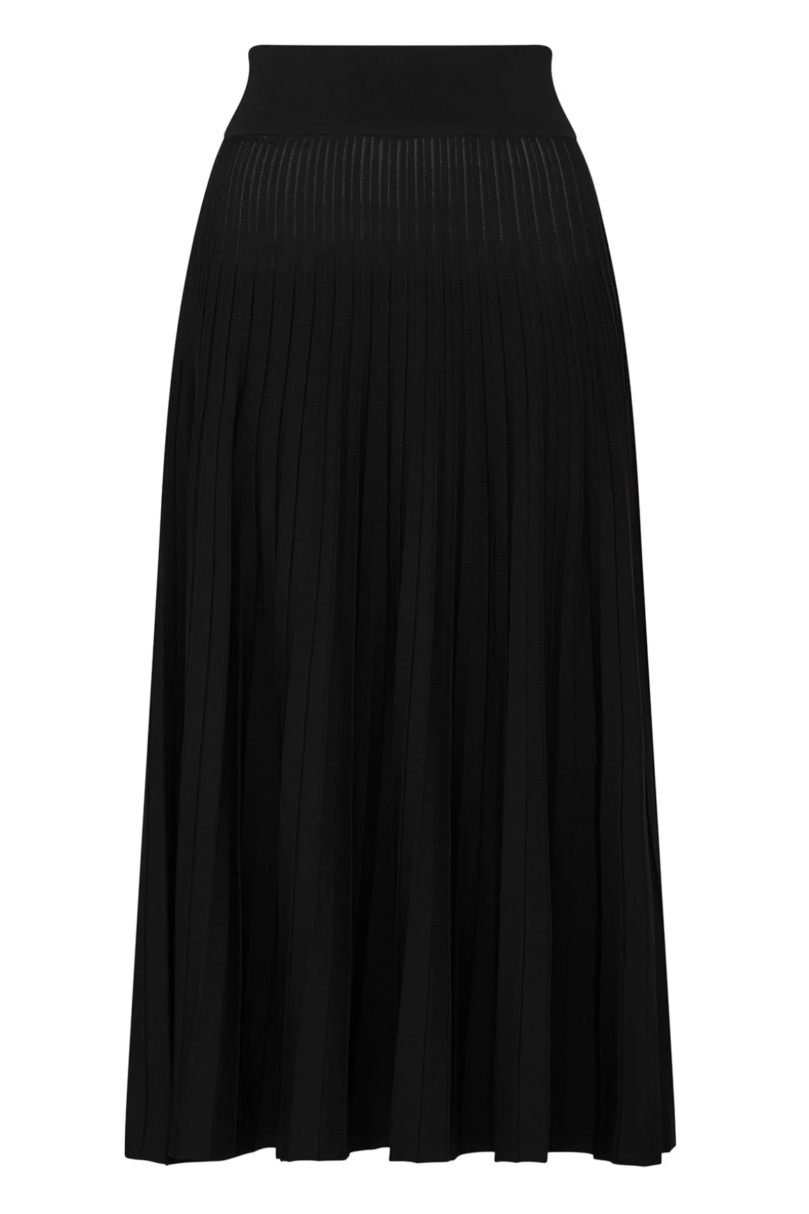 Crepe Pleat Skirt - Black