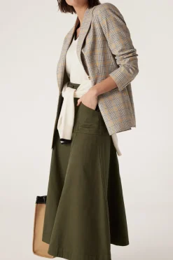 Eadie Drill Skirt - Khaki