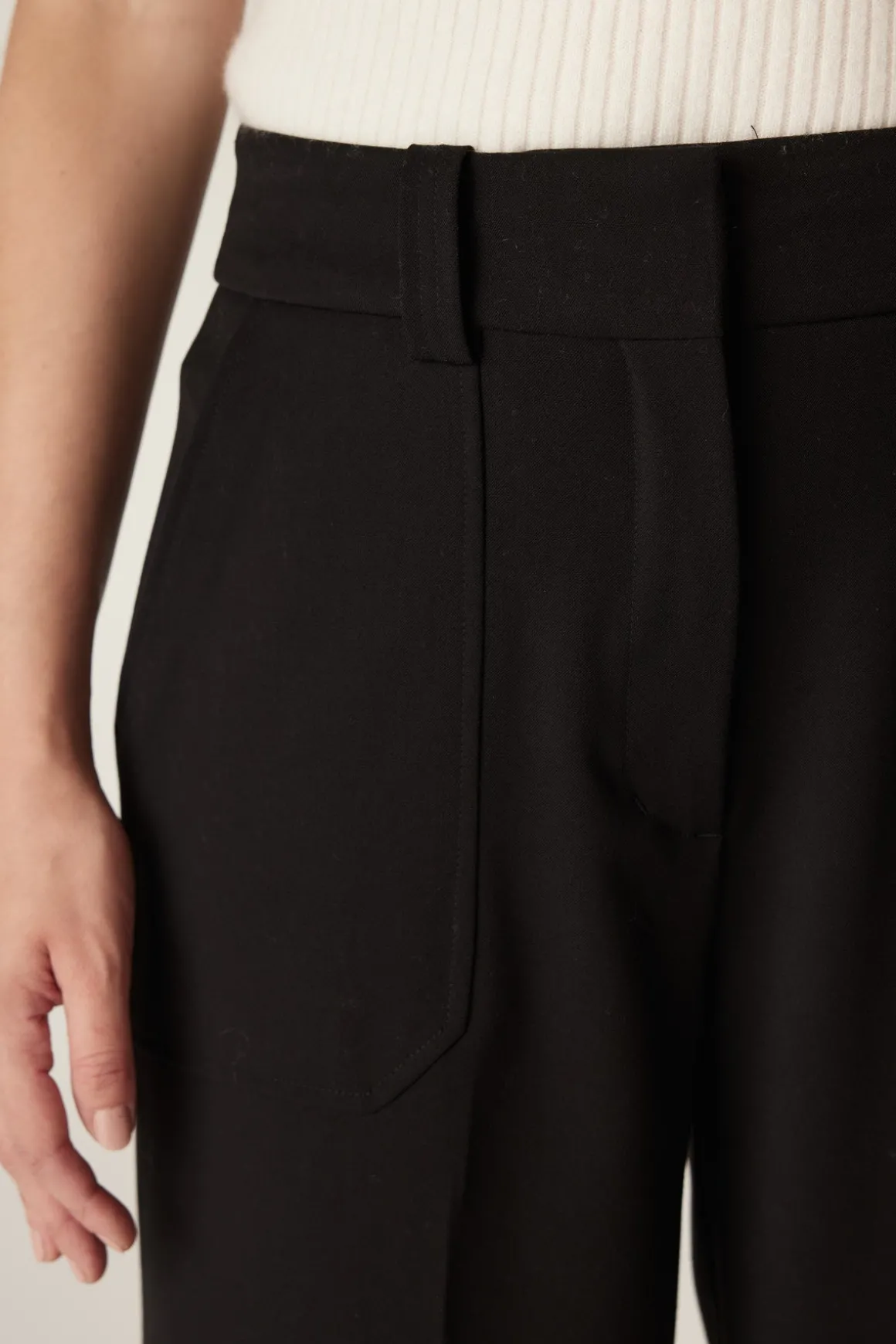 Evie Wide Leg Pant - Black