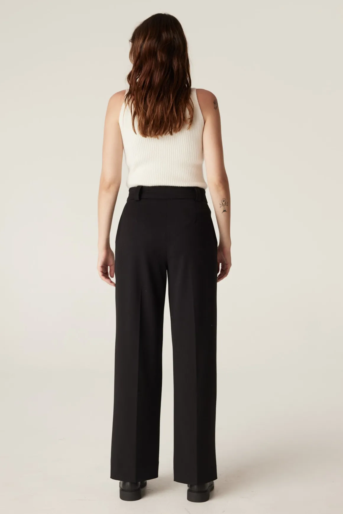 Evie Wide Leg Pant - Black