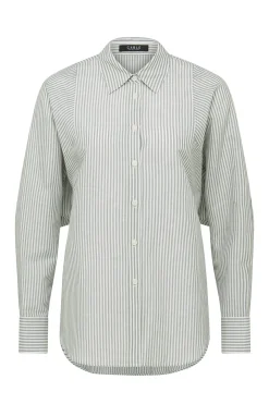 Girlfriend Stripe Shirt - Sage Stripe
