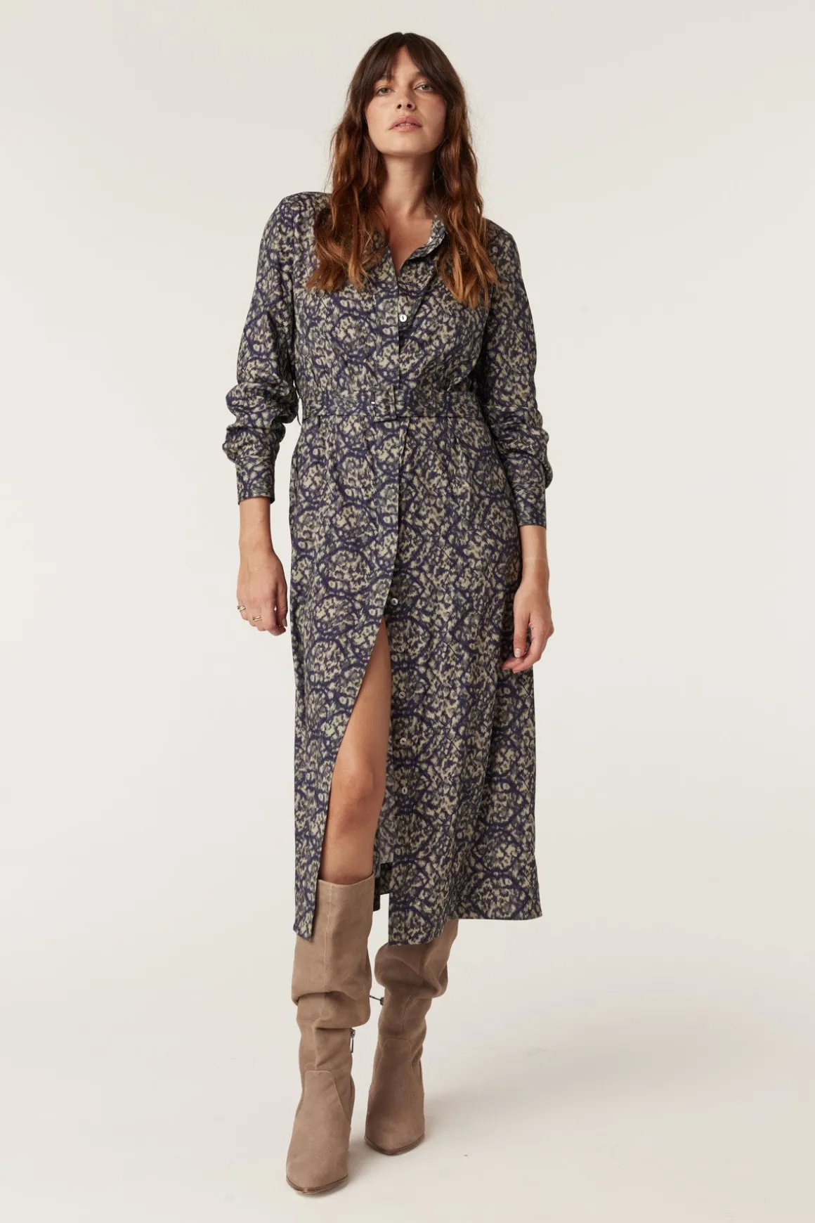 Grace Midi Dress - Reptile Print