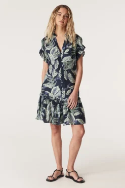 Havana Frill Dress - Navy Floral