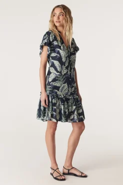 Havana Frill Dress - Navy Floral