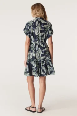 Havana Frill Dress - Navy Floral