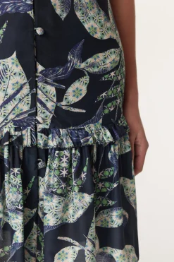Havana Frill Dress - Navy Floral