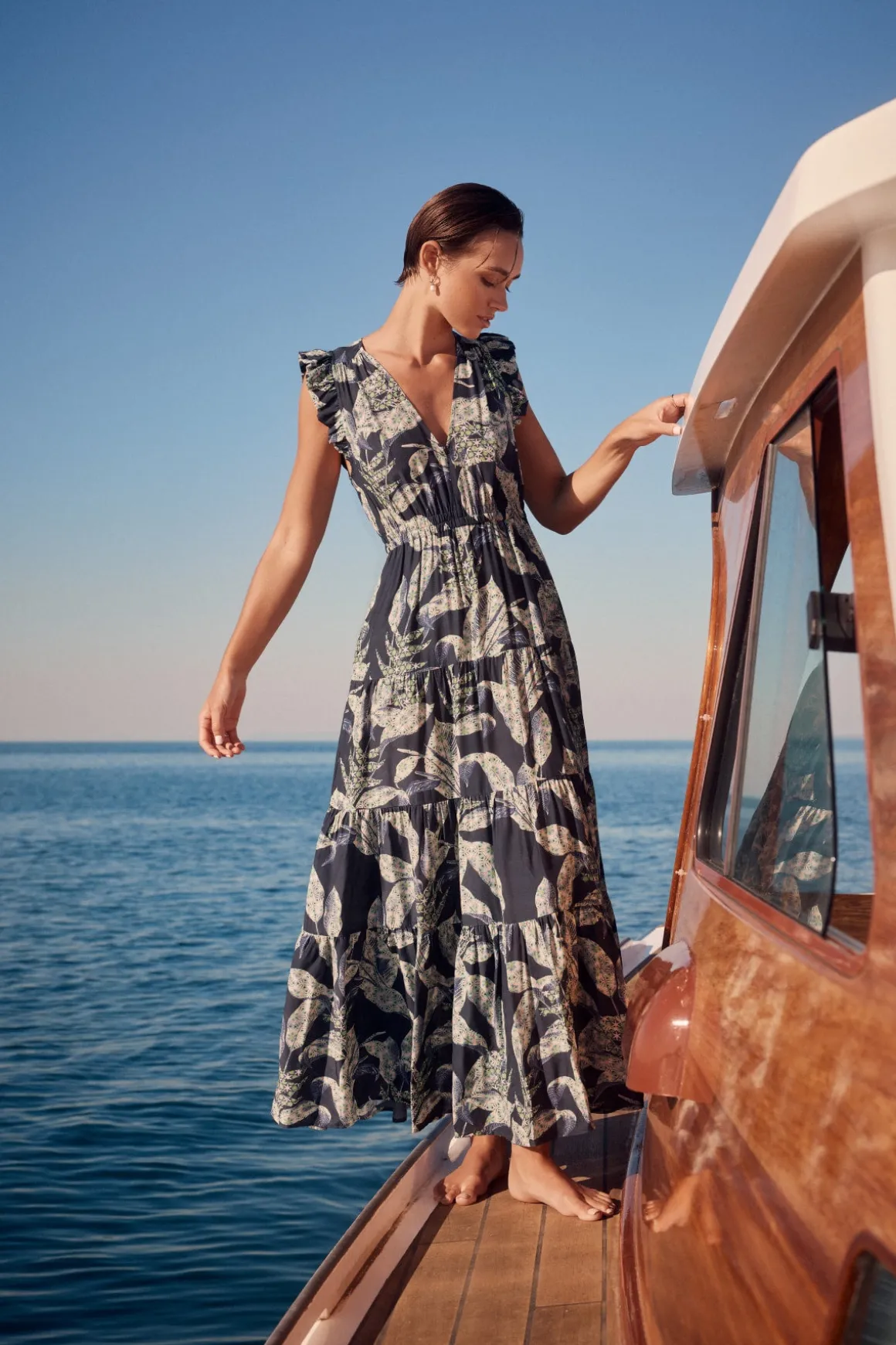 Havana Maxi Dress - Navy Floral