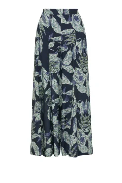 Havana Wide Leg Pant - Navy Floral