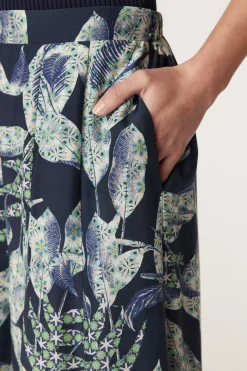 Havana Wide Leg Pant - Navy Floral