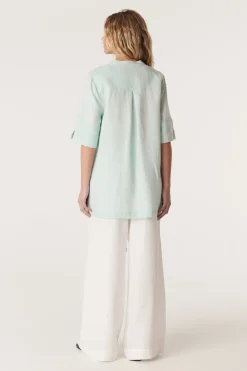 Hayward Linen Blouse - Seafoam