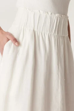 Hayward Linen Skirt - White