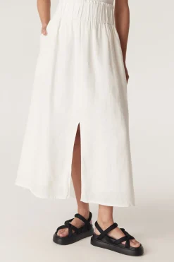 Hayward Linen Skirt - White