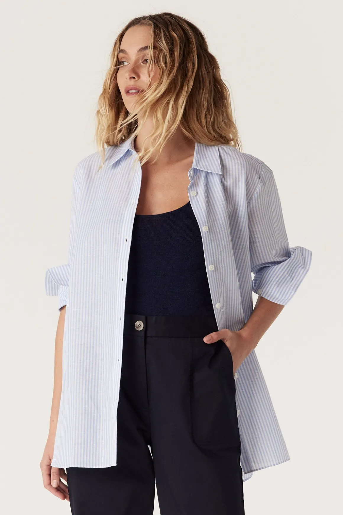 Henri Shirt - Pale Blue Stripe