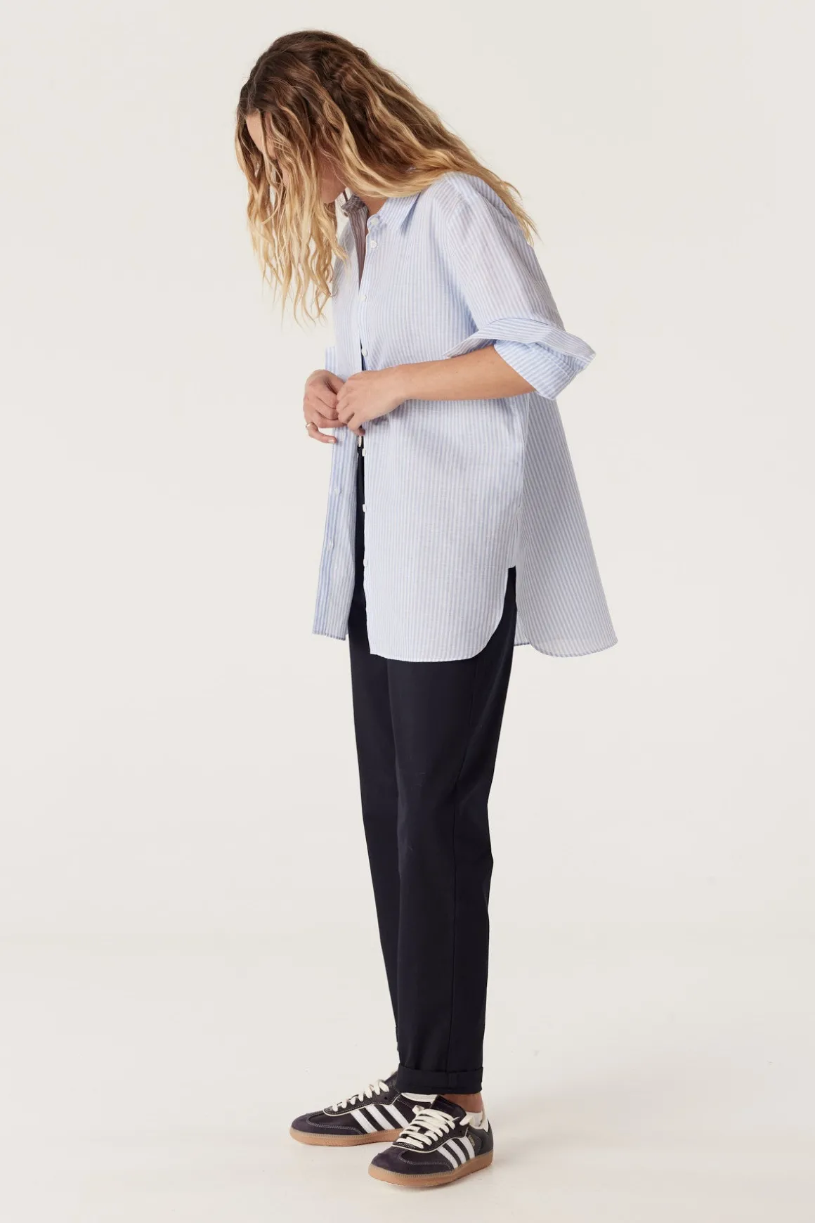 Henri Shirt - Pale Blue Stripe