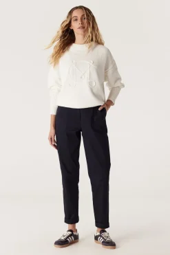 Heritage Cotton Crew Jumper - White