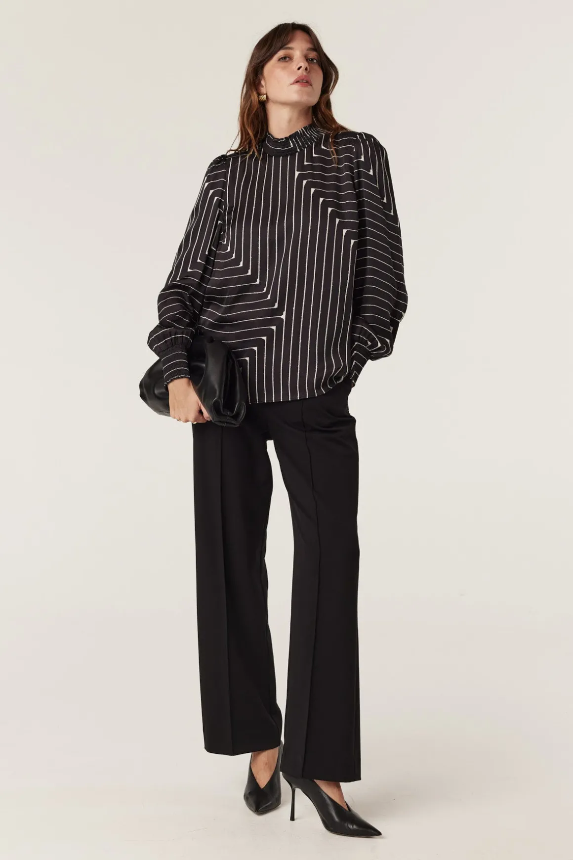 Imogen Blouse - Linear Print
